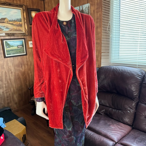 Boho Velvetish Kimono Style Top - Picture 4 of 9